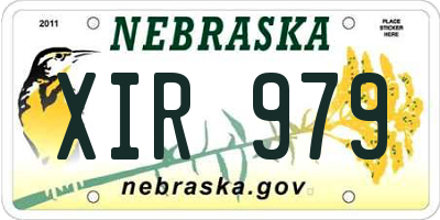 NE license plate XIR979