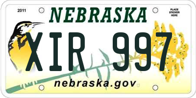 NE license plate XIR997