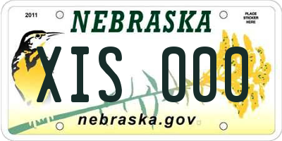 NE license plate XIS000