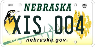 NE license plate XIS004