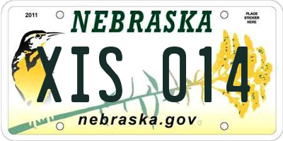 NE license plate XIS014