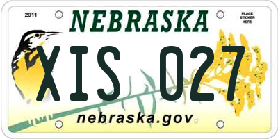 NE license plate XIS027