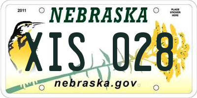 NE license plate XIS028