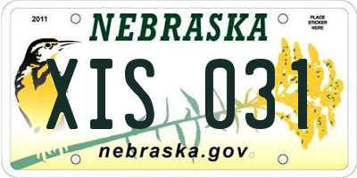 NE license plate XIS031