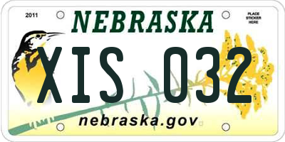 NE license plate XIS032