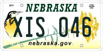 NE license plate XIS046