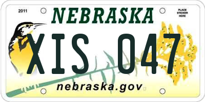 NE license plate XIS047