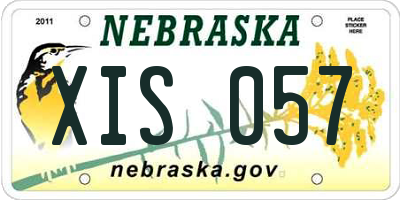 NE license plate XIS057