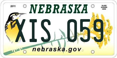 NE license plate XIS059