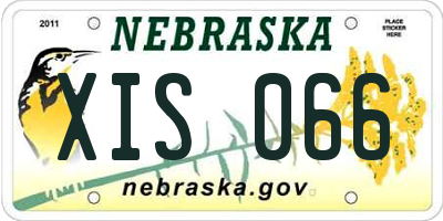 NE license plate XIS066
