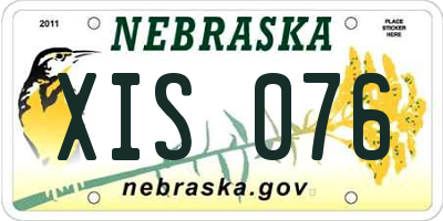 NE license plate XIS076