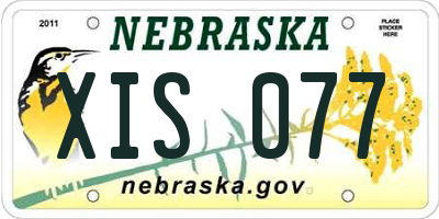 NE license plate XIS077