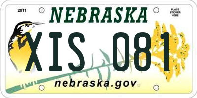NE license plate XIS081