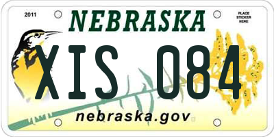 NE license plate XIS084