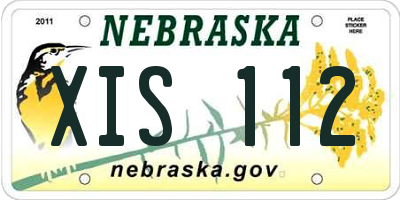NE license plate XIS112