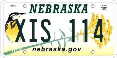 NE license plate XIS114