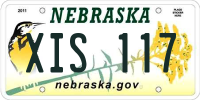 NE license plate XIS117