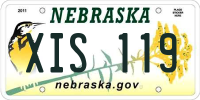NE license plate XIS119