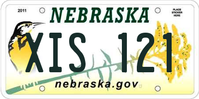 NE license plate XIS121