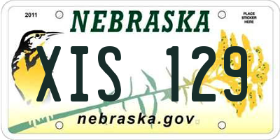 NE license plate XIS129