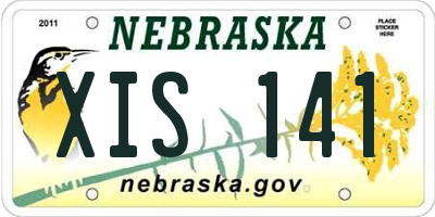 NE license plate XIS141