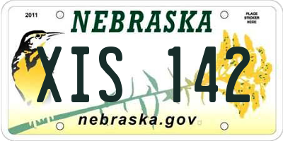 NE license plate XIS142