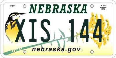 NE license plate XIS144