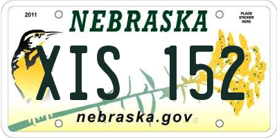NE license plate XIS152