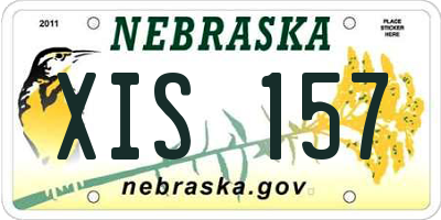 NE license plate XIS157