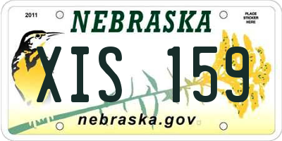 NE license plate XIS159