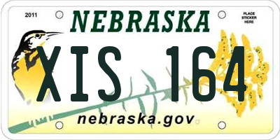NE license plate XIS164