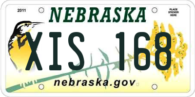 NE license plate XIS168