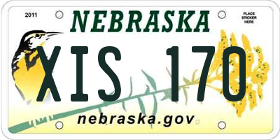 NE license plate XIS170