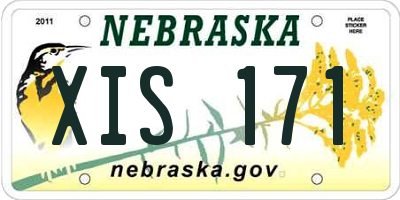 NE license plate XIS171