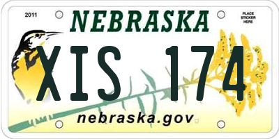 NE license plate XIS174