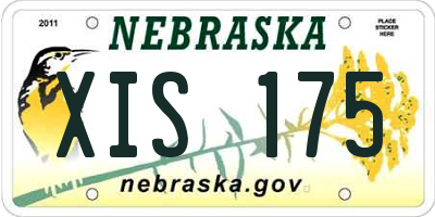 NE license plate XIS175