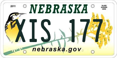 NE license plate XIS177