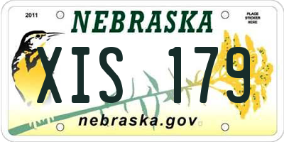 NE license plate XIS179