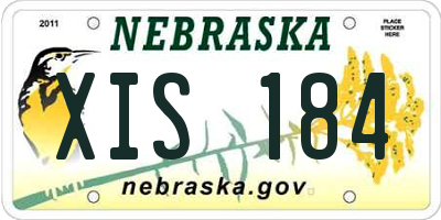 NE license plate XIS184