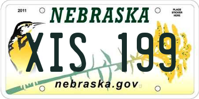 NE license plate XIS199