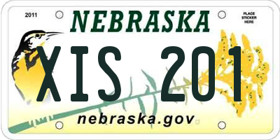 NE license plate XIS201