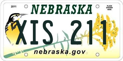 NE license plate XIS211