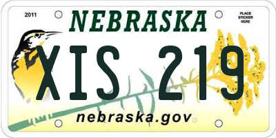 NE license plate XIS219