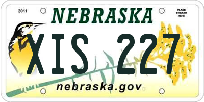 NE license plate XIS227