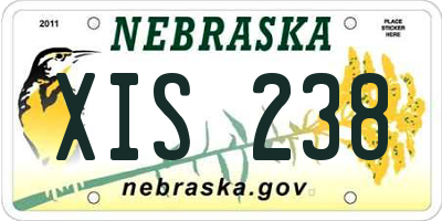 NE license plate XIS238