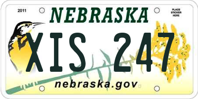 NE license plate XIS247