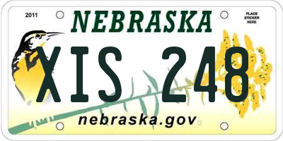NE license plate XIS248