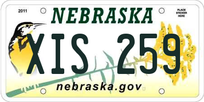 NE license plate XIS259