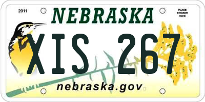 NE license plate XIS267
