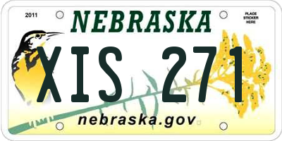 NE license plate XIS271